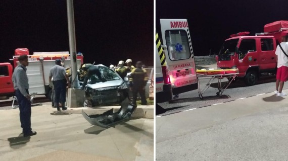 Reportan accidente en malecón de La Habana Reportan accidente en malecón de La Habana