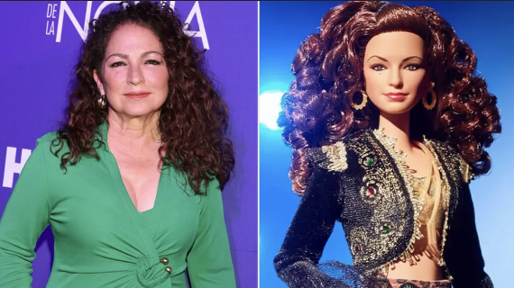 Gloria Estefan recibe una Barbie de homenaje. Fotmontaje: ADN América Gloria Estefan recibe una Barbie de homenaje. Fotmontaje: ADN América