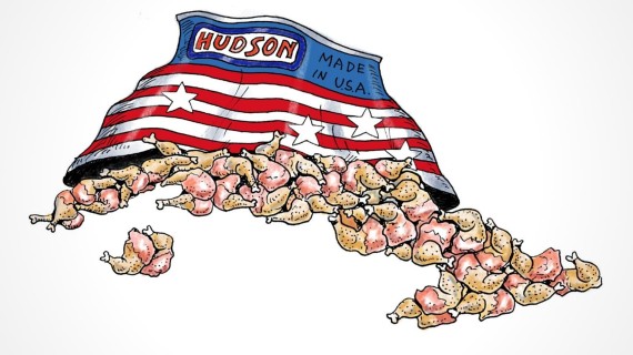 Ilustración de pollo de Estados Unidos en Cuba