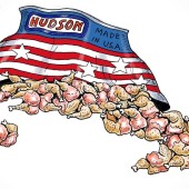 Ilustración de pollo de Estados Unidos en Cuba