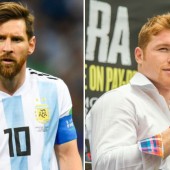 Canelo Álvarez amenaza a Messi por supuestamente patear la camiseta de México 
