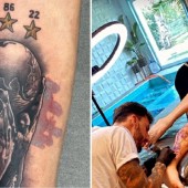 El impactante tatuaje de Dibu Martínez: la Copa del Mundo y una frase especial