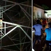 Cubano se sube en torre de Etecsa en Cruces a gritar "libertad"