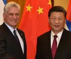 Díaz-Canel y su homólogo chino Xi Jinping