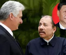 Presidentes autoritarios Díaz-Canel, Daniel Ortega y Xi Jinping. Fotomontaje: ADN Cuba