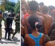 Militares reprimen intento de salida ilegal en Playa Baracoa.