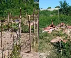 Viviendas demolidas en Santiago de Cuba