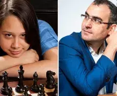 Thalía Cervantes y Leinier Domínguez, ajedrecistas cubanos