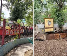 Estado de las atracciones infantiles en el Zoo de 26 en Habana