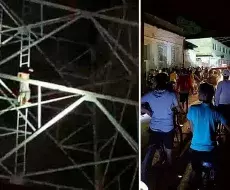 Cubano se sube en torre de Etecsa en Cruces a gritar "libertad"