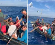 Balseros cubanos tras 12 días en el mar