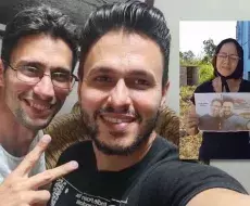 Jorge y Nadir Martín Perdomo, presos políticos cubanos dsel 11J, y su madre Marta Perdomo