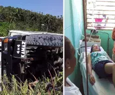 Accidente de camión con estudiantes en Baracoa.