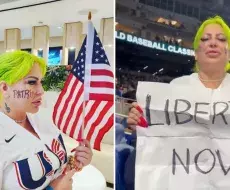 Diosa de Cuba exige libertad para Cuba en estadio de los Marlins