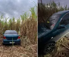 Auto que apareció en cañaveral en Cárdenas