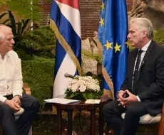 Josep Borrell con Miguel Díaz-Canel