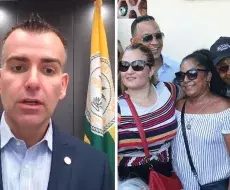 Comisionado de Miami Beach y miembros de Van Van con ministro cubano.