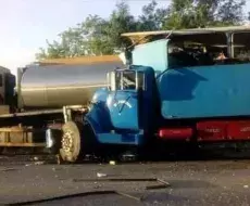 Accidente de camiones en Mayabeque