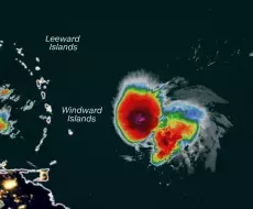 Imagen satelital de la Tormenta Bret