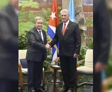 Secretario General de la ONU con Díaz-Canel