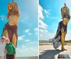 ¡Shakira ya tiene una estatua gigante en Barranquilla!