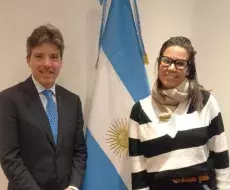 Leopoldo Sahores junto a Camila Rodríguez