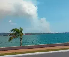 Humo de incendio en Matanzas