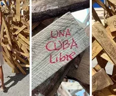 Cientos de mensajes de libertad para Cuba quedan plasmadas en la obra de la Bienal