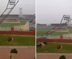 Estadio de Artemisa destruído por el Huracán Rafael