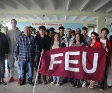 Acto de abanderamiento de la &quot;Guerrilla Universitaria&quot; de Camagüey