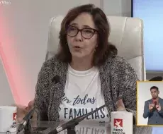 Mariela Castro durante su intervención en la Mesa Redonda