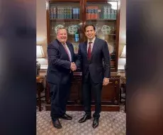 Hammer y Rubio durante el encuentro de este miércoles
