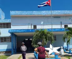Caridad Silvente en estación policial de Alamar, La Habana.