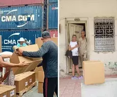 Cáritas entrega del donativo a familias damnificadas del huracán Melissa en Guantánamo.