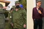 Primer ministro Manuel Marrero vestido de militar y su hijo. Fotomontaje: ADN Cuba