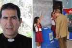 Padre Reyes y Raúl Castro votando