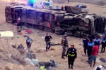 Tragedia en Perú: al menos 20 muertos tras caer un autobús por un precipicio