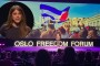 Carolina Barrero en Oslo Freedom Forum. Fotomontaje: ADN Cuba