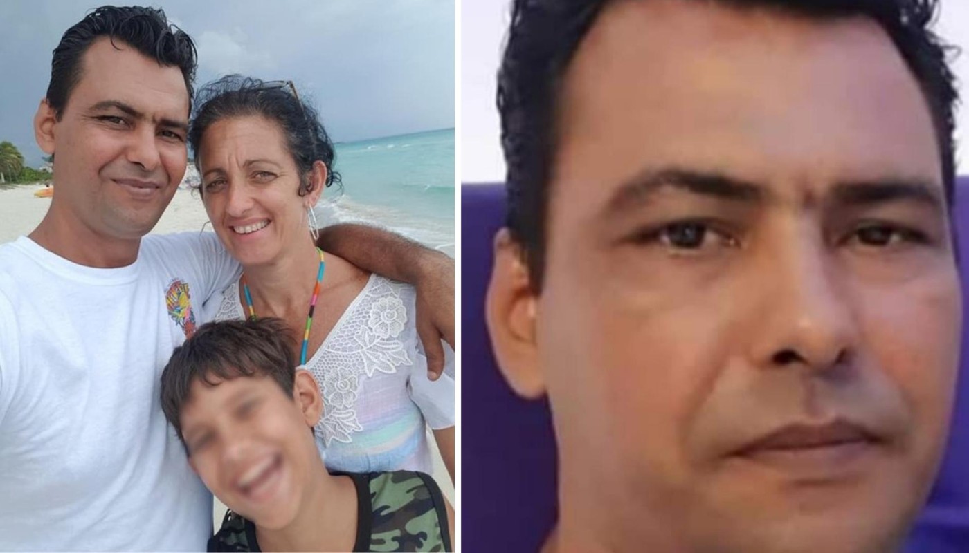 Preso político Samuel Pupo y su familia. Fotomontaje: ADN Cuba